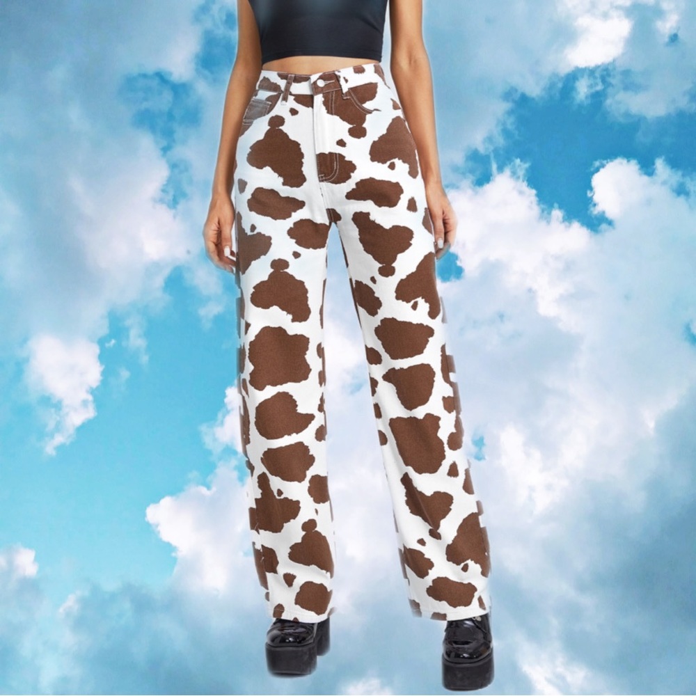 Cow Print Pants